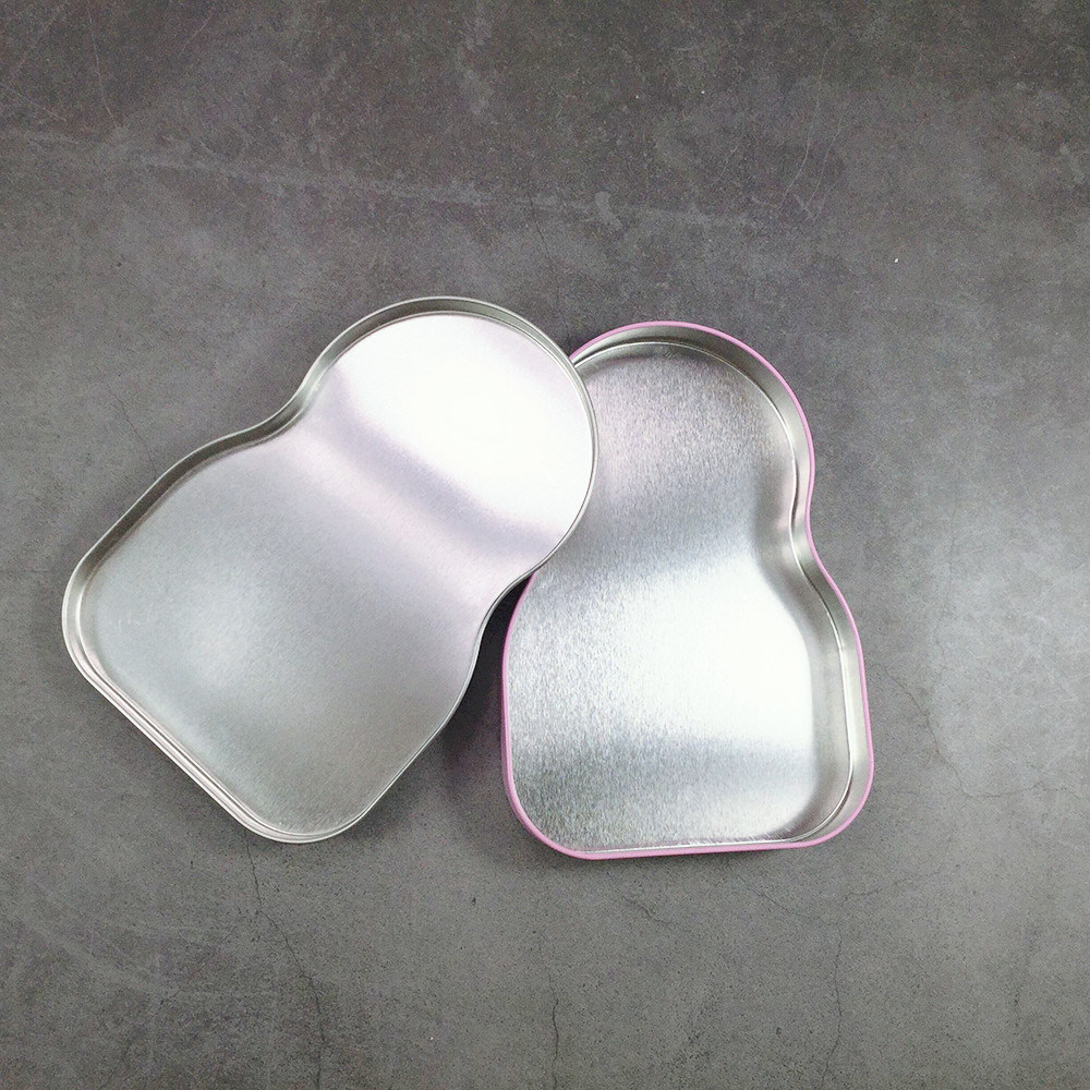 Caja de almacenamiento de pegatinas de dibujos animados rosa Caja de regalo de metal de chocolate
