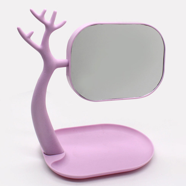 Espejo de mesa de plástico Levántate Espejo cosmético multifuncional