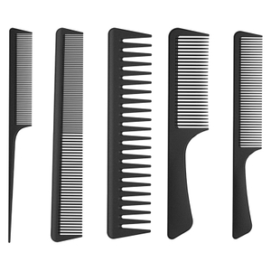 Peine de pelo negro de plástico para hombres