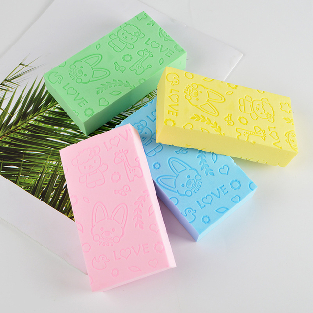 Esponja de baño de ducha exfoliante azul